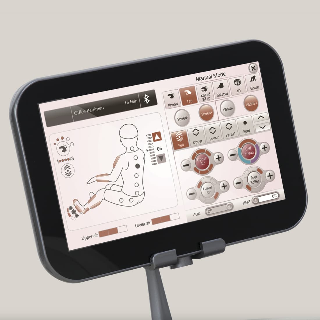 23 programas automáticos de masaje 4D