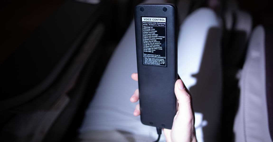 Masajes controlados por voz