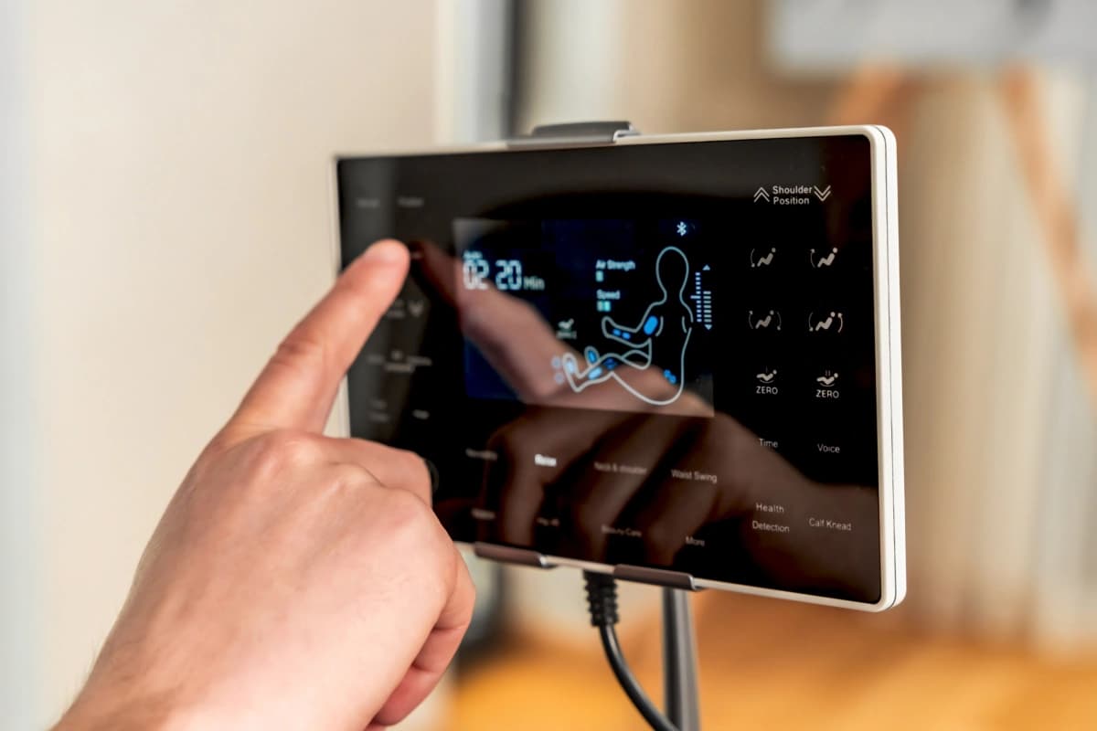 Tablet para personalizar el masaje