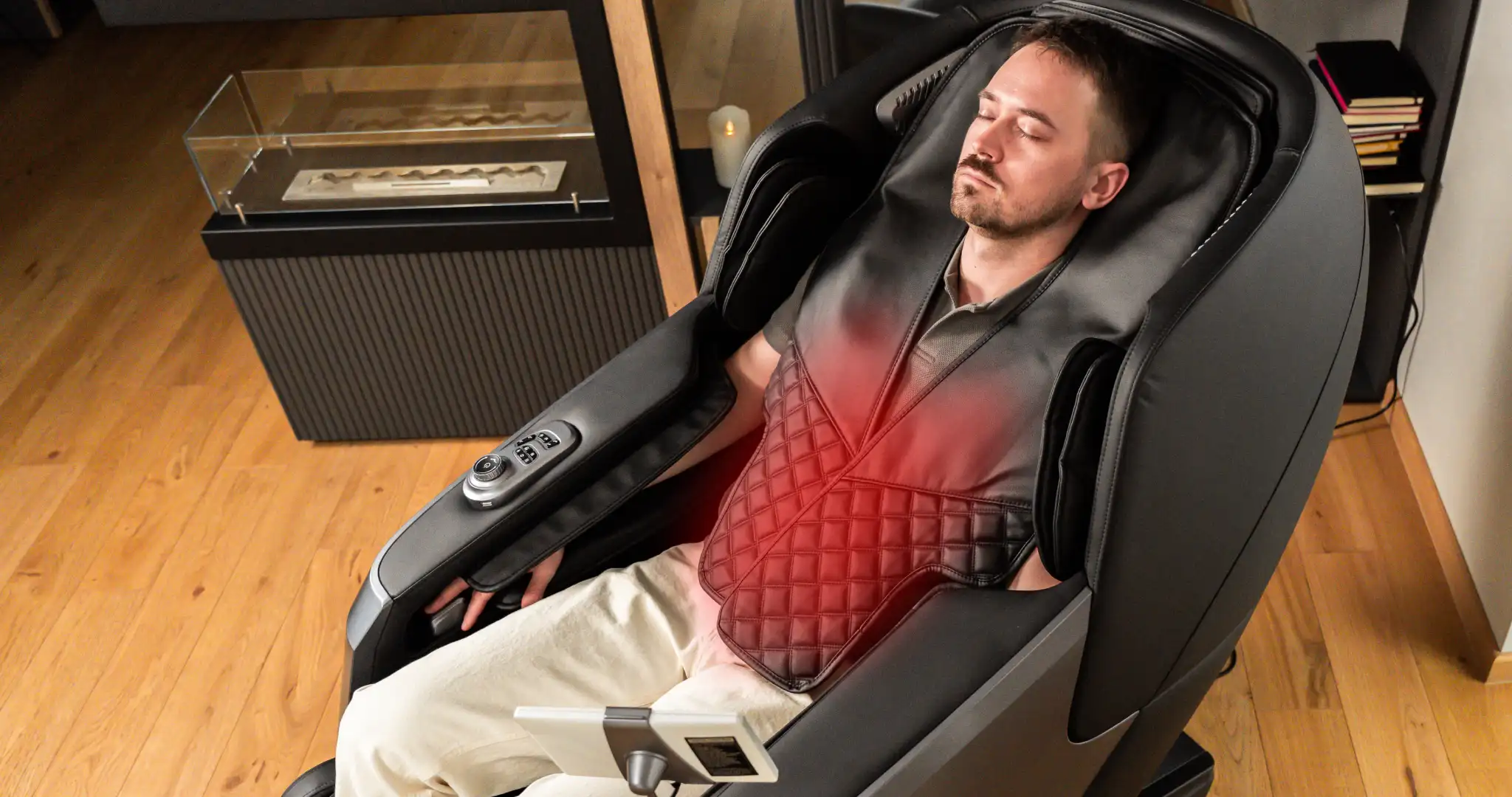 Chal de calor -función de calefacción innovadora para los hombros, la espalda, la cintura y el abdomen